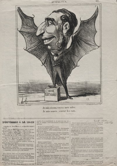 Attualità n. 62: Sono un uccello, guarda le mie ali.., 1869 da Honoré Daumier