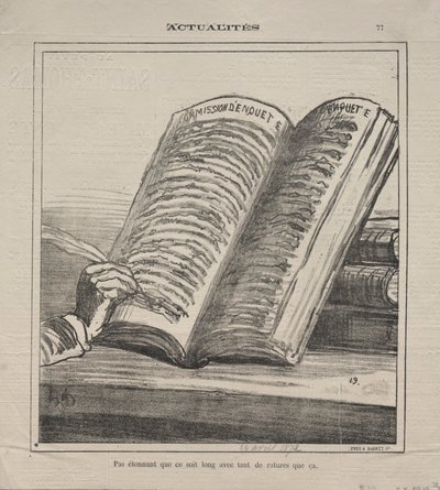 Attualità n. 77: Non meravigliarti che sia lungo e con molte correzioni, 1872 da Honoré Daumier