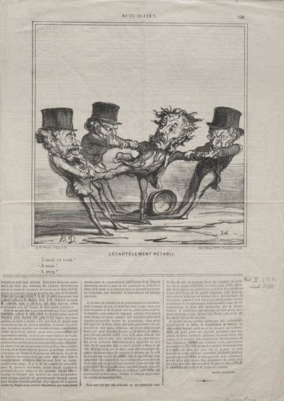 Attualità n. 98: Il quarto ripristinato, 1869 da Honoré Daumier