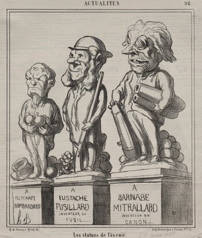 Attualità tavola 98: Statue del futuro, 1868 da Honoré Daumier