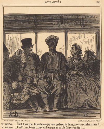 Attualità: Mme. Potard - Non è vero, bravo turco... da Honoré Daumier