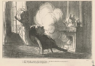 Ah! ... Come fuma questo camino ... da Honoré Daumier