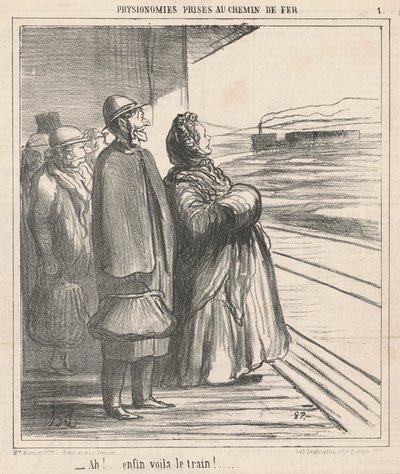 Ah! Finalmente ecco il treno! da Honoré Daumier