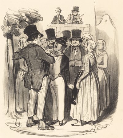 Ah! Gringalet di Parigi... verrai a far ballare... da Honoré Daumier