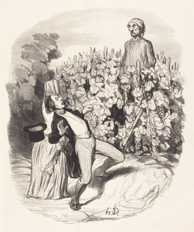 Ah! Saperlotte, credo che siamo stati beccati! da Honoré Daumier