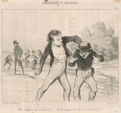Ah! Tu rapportes tout au maître ... da Honoré Daumier