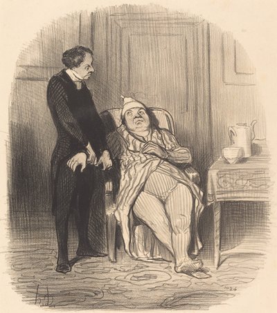 Ah! dottore... credo... di essere tubercolotico! da Honoré Daumier