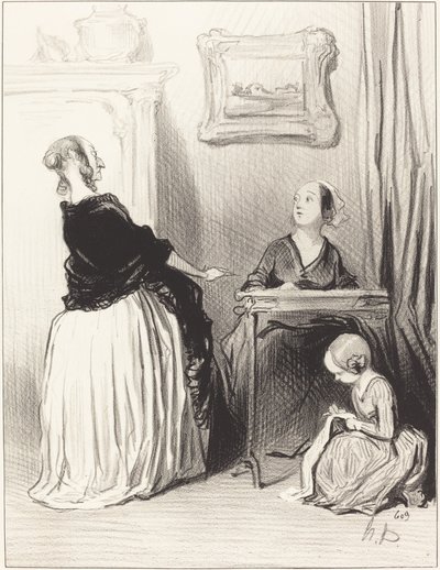 Ah!... che singolare educazione date a vostra figlia?... da Honoré Daumier