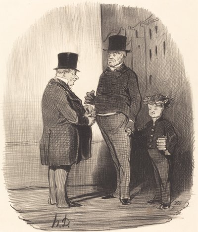 Ah! voi siete forte in versi latini, giovane... da Honoré Daumier