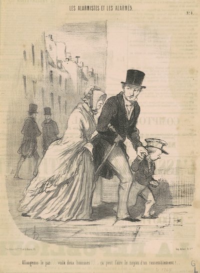 Allongeons le pas ... voila ceux hommes ... da Honoré Daumier