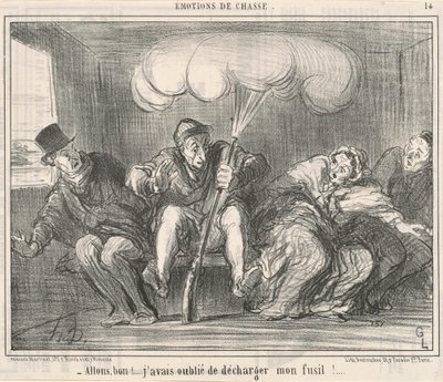 Allons Bon! Avevo dimenticato di scaricare il mio fucile! da Honoré Daumier