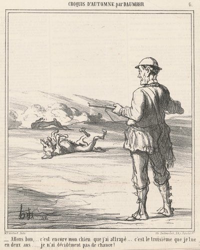 Andiamo bene ... è ancora il mio cane ... da Honoré Daumier