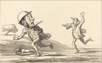 Andiamo bene!... sembra... caccia riservata da Honoré Daumier