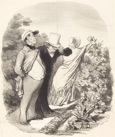 Andiamo bene!... ecco che mi coglie una rosa... da Honoré Daumier