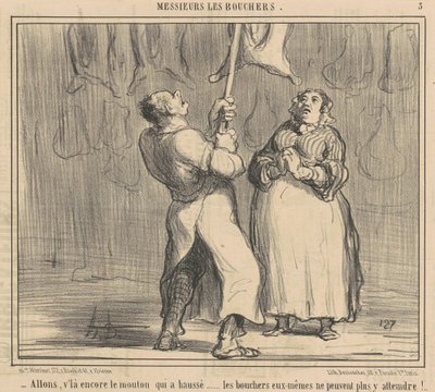 Andiamo, ecco di nuovo la pecora che ha alzato da Honoré Daumier