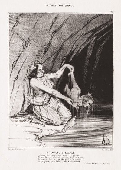 Storia antica: Pl. 22, Il battesimo di Achille da Honoré Daumier