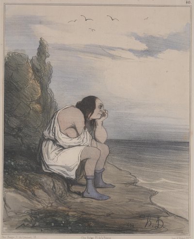 Storia antica, n. 40: La disperazione di Calipso da Honoré Daumier