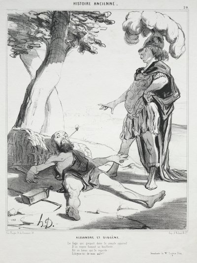 Storia antica, tavola 20: Alessandro e Diogene da Honoré Daumier