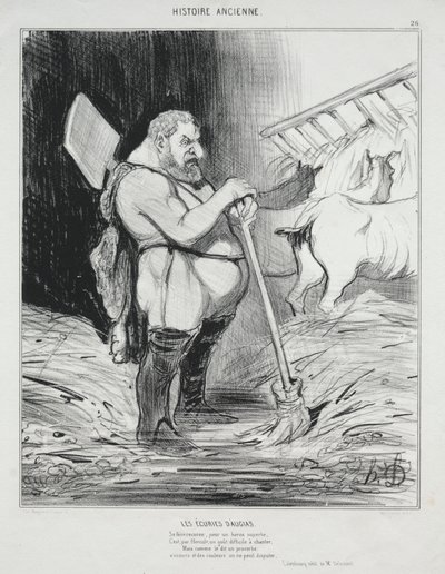 Storia antica, tavola 26: La stalla di Augia da Honoré Daumier