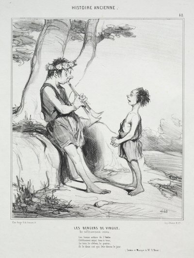 Storia antica, tavola 48: I pastori di Virgilio da Honoré Daumier