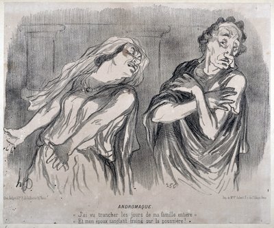 Andromaca Incisione di Honoré Daumier (1808-1879) in Le Charivari. Palais Longchamp, Museo delle Belle Arti di Marsiglia. da Honoré Daumier