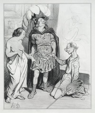 Apelle e Campaste da Honoré Daumier