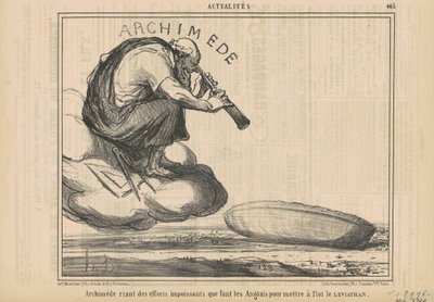 Archimede ride degli sforzi... da Honoré Daumier