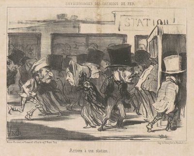 Arrivo a una stazione da Honoré Daumier