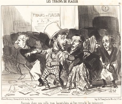 Arrivo in una città troppo ospitale... da Honoré Daumier