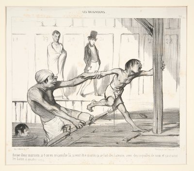 Arriva dunque Marsoin; ha visto questo barboncino, vuole essere marinaio, si fa delle barche con gusci di noce, e teme i bagni a quattro soldi da Honoré Daumier