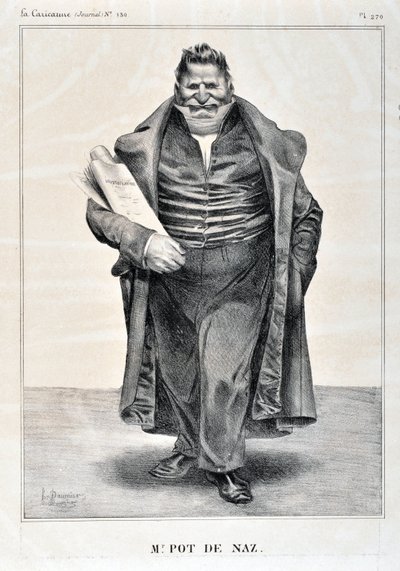 Opera di Honore Daumier (1808-1879). Charivari del 1833: Serie Celebrites de la Caricature 