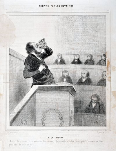Serie SCENES PARLIAMENTARY. Nella galleria - Prima di passare alla questione degli zuccheri, l