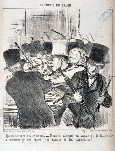Opera di Honore Daumier (1808-1879). Charivari del 1852: Serie LE PUBLIC DU SALON - 