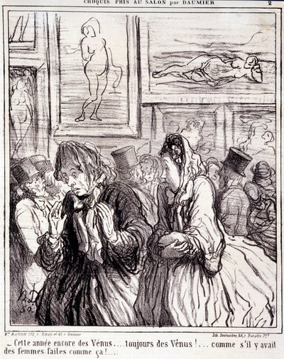 Charivari del 1865: Serie Schizzi presi al Salone - “Anche quest