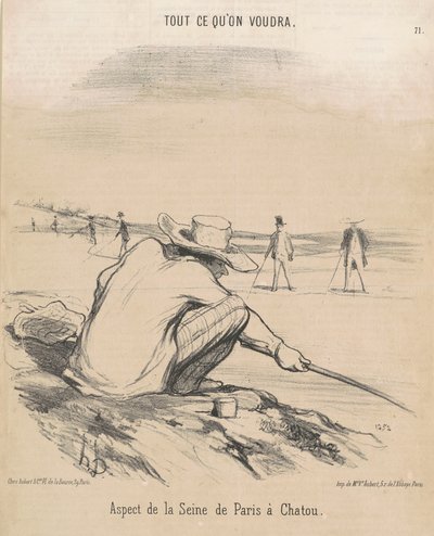 Aspetto della Senna da Parigi a Chatou da Honoré Daumier