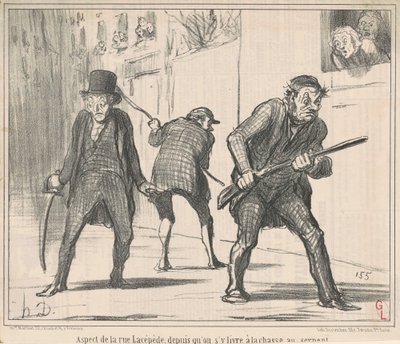 Aspetto della rue Lacépède da Honoré Daumier