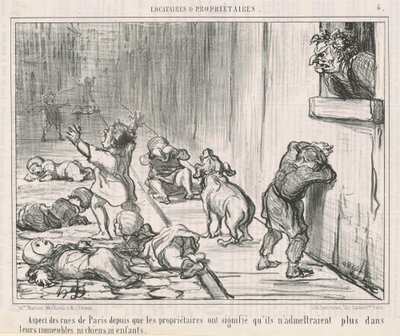 Aspetto delle strade di Parigi da ... da Honoré Daumier