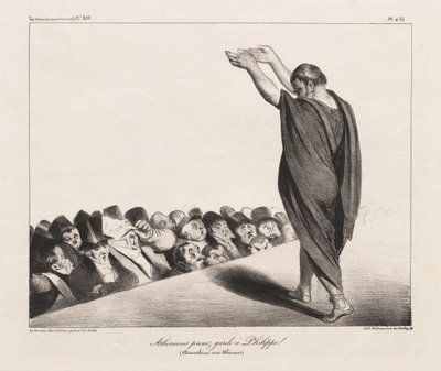 Ateniesi, Attenti a Filippo! (Demostene agli Ateniesi) da Honoré Daumier