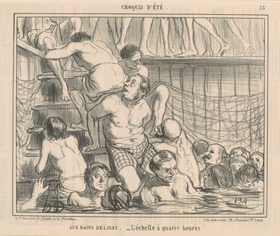Ai bagni Deligny da Honoré Daumier
