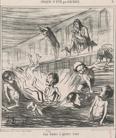 Ai bagni a quattro soldi da Honoré Daumier