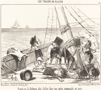 Avendo avuto la sfortunata idea di andare... in mare da Honoré Daumier
