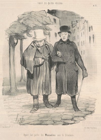 Ayant fait partie des muscadins sous le directoire da Honoré Daumier