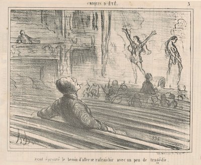 Avendo sentito il bisogno di rinfrescarsi con... da Honoré Daumier