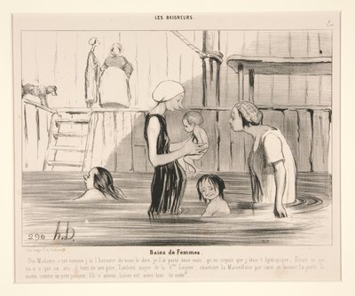 Bains des Femmes. Oui Madame da Honoré Daumier