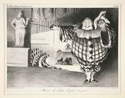 Baissez le rideau, la farce est jouée. (Abbassate il sipario, la farsa è finita.), pl. 421 dal giornale La Caricature n. 201 da Honoré Daumier