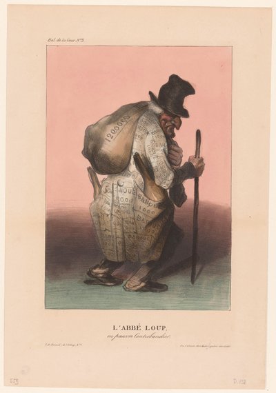 Barone Joseph-Dominique Louis come un povero contrabbandiere da Honoré Daumier