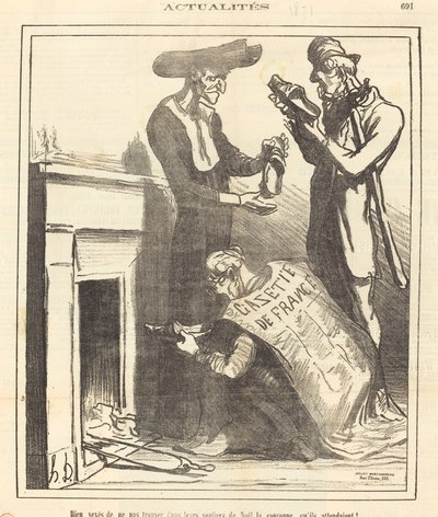Ben infastiditi di non trovare... la corona... da Honoré Daumier