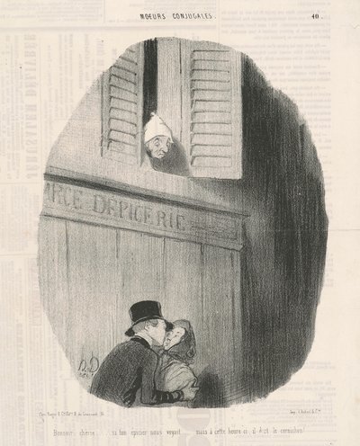 Buonasera cara... se il tuo droghiere ci vedesse... da Honoré Daumier