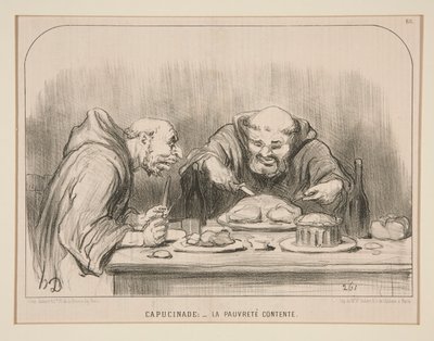 Capucinade: - La povertà contenta, #88 di Actualités da Honoré Daumier