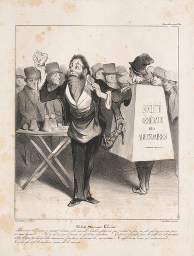 Caricaturana: Pl. 14, Robert Macaire Libraire, 183 da Honoré Daumier